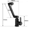 Смесители для раковины в ванной комнате Черный складной смеситель для раковины из нержавеющей стали, поворотный на 360 градусов смеситель для умывальника, смеситель для холодной воды, монтируемый на палубе, с защитой от брызг