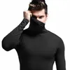 one-piece Neck Top High Collar Men's Warm Autumn Clothes Autumn And Winter Lg Sleeve Thin Tight Base Shirt Solid Color l1LT#