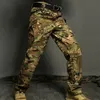 Hommes hiver Camoue tactique polaire cargo pantalon militaire armée pantalon de combat randonnée en plein air formation Airsoft doux Joggers i1Yy #