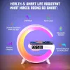 Multifunktion Wireless Charger Pad Stand Högtalare TF RGB Night Light 15W Fast Charging Station för iPhone Samsung Xiaomi Huawei