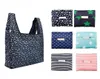 Fashion Printing Foldable Green Shopping Bag Tote Folding Pouch Handbags Convenient Largecapacity Storage bags 6 Colors 8123296