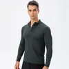 LG manga t camisa para homens elástico apertado fino velo inverno roupas térmicas fitn camisetas com zíper pescoço h2bd #