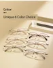 Sunglasses Frames Hollow Temple Spectacles Elegant Eyeglasses Ip Plating Pure Titanium Optical Frame Gent Myopia Glasses Half Rim Retro