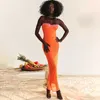 ZOYIAME dames robes d'été vêtements de mode pour les femmes dentelle garniture Cami bretelles robes décontracté Orange moulante robes de vacances