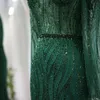 Emerald Sharon sa Green Mermaid Elegant Evening Dresse for Women Wedding Navy Blue Beige Long ärm Arabiska festklänning SS019