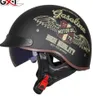 GXT DOT -certifiering Retro Motorcykelhjälm Moto Hjälm Scooter Vintage Half Face Biker Motorcykel Crash Moto Helmet Casco Moto5781330