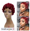 Rote kurze lockige Perücken für afroamerikanische Frauen, braun, schwarz, Fingerwellen, Perücke, synthetisches blondes Haar, Perücke, Cosplay4574436