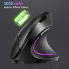 Mice H1 Vertical Mouse 2.4G USB Wireless Gaming Ergonomic Mouse Computer 2400DPI Silent Mice With RGB Light For Home Office PC