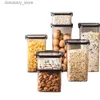 Food Jars Canisters Kitchen storage room all rain sealed jar food grade rice noodle nut storage box transparent milk powder snack can with lidL24326