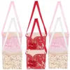 Fleurs décoratives 6 pièces valise à fleurs sacs cadeaux conteneur fourre-tout en papier ruban de rangement délicat pochette polyvalente fête d'anniversaire