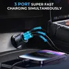 120W Car Charger USB C for iPhone 15 Pro, JOYROOM 3 Port Super Fast Charger Adapter PD 100W&35W QC 4.0 Car Phone Charger Fast Charging for iPhone 15/14/13 Pro Max