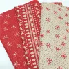 Tyglinnor tyg juldekoration vit snöflinga röd älg tryck linnetyg dukar duy handgjorda lapptäcken ny