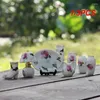 Vases 1/3PCS Mini Ceramic Ornaments Creative Desktop Small Miniature Vase Model Pocket Decorative Artwork For Gifts