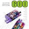 Vapme Crystal 600使い捨て蒸気ペンデバイス0.6Kパフメッシュコイル充電式Eタバコ0％2％3％5％12フレーバー600パフ蒸気