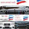 GÜNCELLEME 3 PCS Araç Ön ızgara M BMW X1 E84 F48 X3 F25 G01 X4 F26 G02 X5 E70 F15 G05 X6 E71 F16 Yarış Ön ızgara Trim Şeritleri