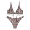 Set bikini da donna in due pezzi di nuovo stile per ragazze e costumi da bagno bikini a stringhe per set da donna