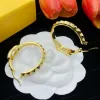 Orecchini firmati Hoop Huggie, oro/argento 2 colori, ottone di alta qualità con materiale ago in argento 925, orecchini da donna con personalità elegante, Natale, regali