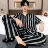 Lüks Sweetwear Erkekler Kısa Kollu Pijamalar Set Fi Cott Cardan Pijamalar Erkekler İçin Yaz Büyük Boyu Boys Loungewear Pijama X1J3#