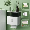 Hållare Vattentät toalettvävnad Box Wall Mount Toalettpappershållare Hylla Badförvaringsfack