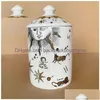 Kerzenhalter kreativer Italien -Stil Zeichen des Zodiac Pesci Gemini Waagehalter Candelabra Home Dekoration Keramik Jar Cup Gold H220 DHXSR