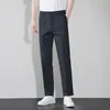 Été pantalons décontractés droits hommes Cott Slim Fit Busin Fi pantalon 2023 nouveau printemps mâle marque vêtements grande taille pantalon r9pG #