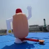8mh (26 pieds) avec ventilateur en gros de la publicité mignonne de hot-dog gonflable, ballon de saucisse gonflable géant pour promotion