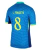 Bästa tygtopp Brasils 2024 2025 Soccer Jerseys Camiseta de Futbol Paqueta Raphinha Football Shirt Maillots Marquinhos Vini Jr Brasil Richarlison Men Kids Neymar