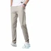 Kubro Summer Men's New Breattable High Quality Bekväma byxor Kylande manlig jogging fast färgkläder Slim Fit Thin Fi 37FS#