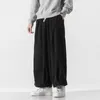 2022 Autumn Men Wide Leg Straight Pants Men Corduroy Solid Color Oversize Trousers Male Thick Warm Japen Style Streetwear Pants D3SI#