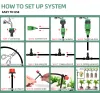 Kits 5m60m Sistema de irrigação por gotejamento Kits Kits de rega de água para getóticos ajustáveis para o sistema de rega micro jardim de irrigação