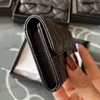 Mini Cowhide Purse Caviar Bag Designer Womens Card Holder Leather Diamond Gold Hardware Metal Buckle Luxury Card Bags Multi-Layer Coin Purse Postcard sacoche 11X9CM