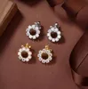 Plum Bossom Bright Diamonds Boucles d'oreilles Stud Western Queen Planet Star Aura Bijoux de luxe Femmes Saturn Boucle d'oreille Designer Bijoux Cadeaux ER0113