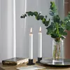 Świecane posiadacze 4piece przy świecach uchwyt na wiejski wystrój domu czarny na domowe przyjęcie na przyjęcie rocznicowe prezent na parametę domową