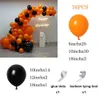 1SET Orange Black Balloon Arch Garland Kit Halloween Latex Ballon Decoration Party Birth Baby Bridal Shower Air Helium Globos 240318