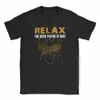 Mannen T-shirt Bass PlayerRelax De Bass Speler Is Hier Akoestische Elektrische Gitaren Muziek Plezier Mannelijke T-shirt Basic Tees Gezuiverd Cott k6Q9 #