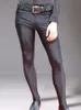 błyszczące wysoka elastyczne spandeksy rajstopy męskie rajstopy Fitn Legging Pencil Spods Joggers Seksowne spodnie pantalne streetwear Spode 38HL#