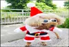 Julkattkläder Pet Dog Cat Costume Santa Claus Costume Winter Christmas Pet Coat Apparel Cotton Clothes For Cat Dog7334069