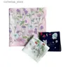 Handkerchiefs 45x45cm Womens Handle Colorful Hanks Pocket Flower Pattern Square Headband Y240326