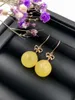 Boucles d'oreilles pendantes boucles d'oreilles bijoux de mode Lanzyo 18k ambre cadeau pour les femmes sud à la mode en gros E1010089mil