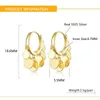 Hoop Earrings Vintage 925 Silver Ear Buckle Coin Pendants For Women Lovers' Couples Party Engagement Jewelry Earring