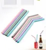 Flexible Reusable Silicone Drinking Straw Straight Bent Food Grade Silicone Straw For Home Party Wedding Bar Drinking Tools Tube D6515749