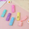 6PcsLot Cute Cartoon Cat Highlighters School Office Stationery Students Drawing Supplies Kawaii Ice Cream Mini Paint Marker Pen 240320