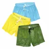 män fisknät casual shorts mesh ihåliga ut se genom badkläder lösa stammar boxare shorts baddräkt sommar snabbtorkande strandkläder i766#