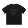 Męskie koszulki projektant 2024 Summer Nowy duży trójkąt prosty męski i damski t-shirt z krótkim rękawem CNRV