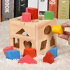 Montessori Wooden Toys Kids Early Education 13 Hole Puzzle Color Shape Matching Training Game Learning Children Gifts 240321