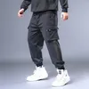 Calças largas Homens Hip Hop Streetwear Cargo Pant Big Size 7XL Sweatpants Masculino Jogger Oversize Fi Calças Preto HX531 61sR #