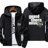 Femmes Hommes Grand Theft Auto 3D GTA 5 Logo Coupe-vent Réfléchissant Crème Solaire Fermeture À Glissière T-shirt Veste Sport Pilote Surdimensionné XL l8H8 #