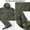 Mäns vattentät softshell Militär taktisk jacka Vinterproof fleece hoodie jacka armé utomhus hiiking vindbrytare kappa a38f#