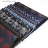 Handkerchiefs Luxury Mens Handle Paisley Silk Woven Jacquard Hanky Polyester Hanky Business Vintage Pocket Square Chest Scarf 23 * 23CM Y240326