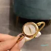 Relógios de pulso de ouro masculino designer de moda carta design pulseira aberta relógios ajustáveis para mulher